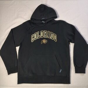 Colorado Buffaloes Hoodie Mens Large Black Embroidered NCAA CI Sport Sweatshirt